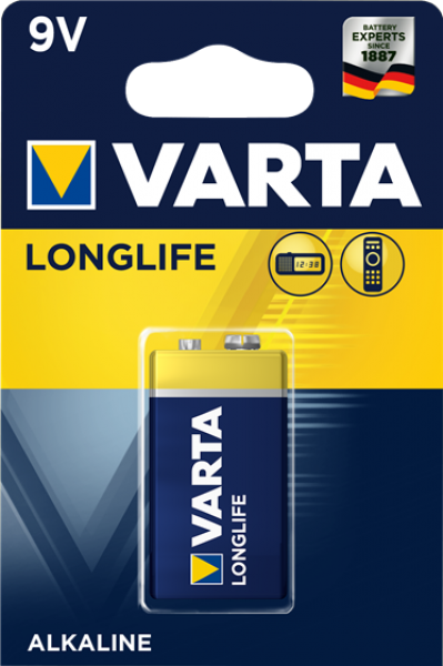 Varta Longlife 9V Dikdörtgen Pil