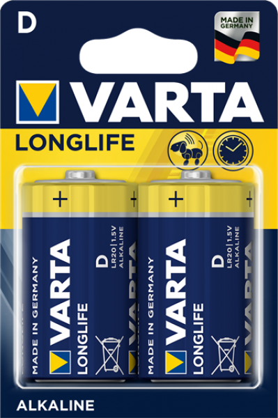 Varta Longlife D 2'li Büyük Boy Pil