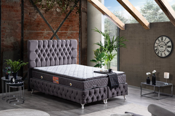 Setay Roma Real Pedli 90x190 Baza+Başlık+Yatak Seti