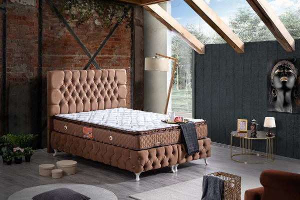 Setay Roma Real Pedli 90x200 Baza+Başlık+Yatak Seti