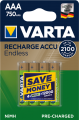 Varta Recharge Accu Endless AAA 750mAh 4'lü resim