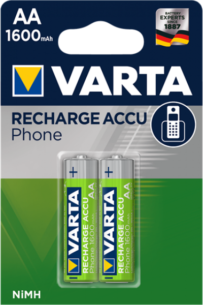 Varta Recharge Accu Phone AA 1600 mAh 2'li Kalem Pil