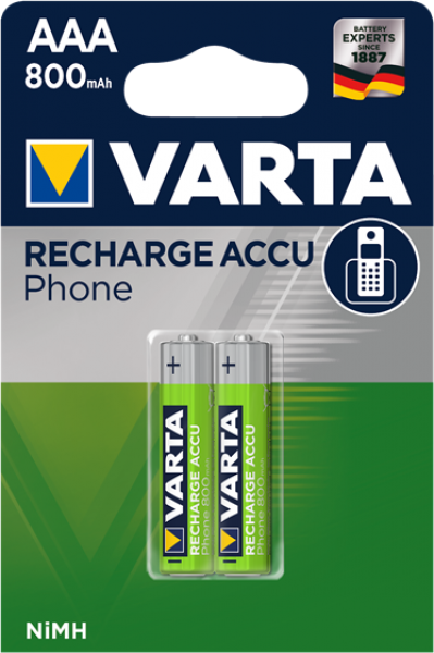 Varta Recharge Accu Phone AAA 800 mAh 2'li İnce Kalem Pil