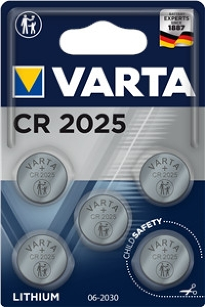 Varta CR2025 5'li Düğme Pil