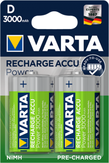 Varta Recharge Accu Power D 3000 mAh 2'li Büyük Boy Pil