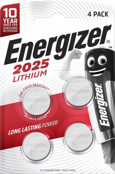 Energizer CR2025 4'lü Düğme Pil
