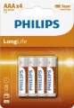 Philips LongLife AAA 4