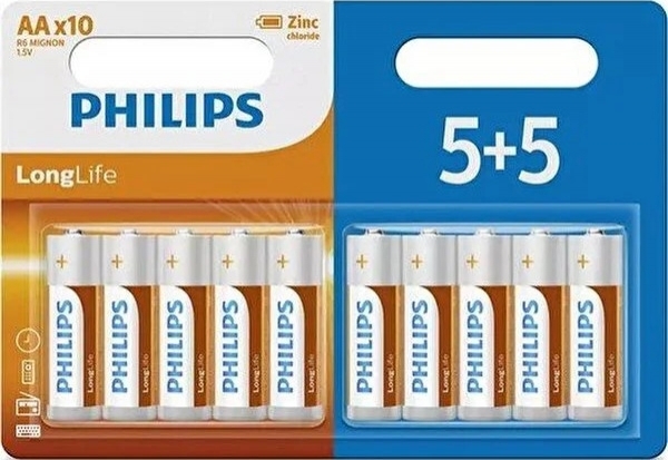 Philips LongLife AA 10'lu Kalem Pil