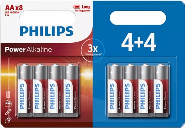 Philips Power Alkaline AA 8'li Kalem Pil