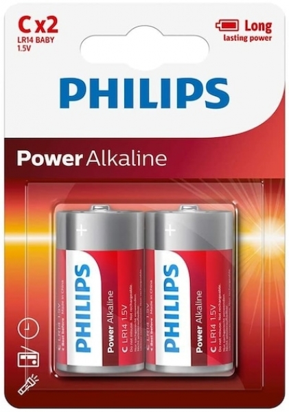 Philips Power Alkaline C 2'li Orta Boy Pil