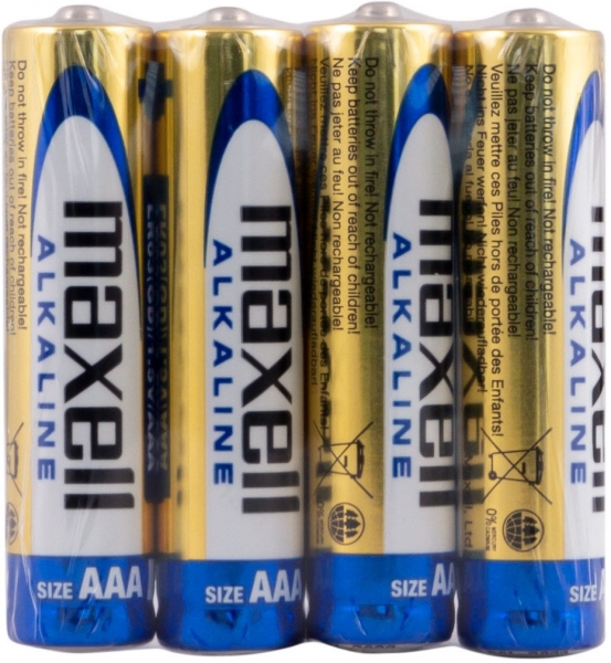 Maxell Alkaline LR 03 AAA Shrink 4'lü İnce Kalem Pil