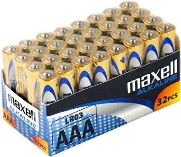 Maxell Alkaline LR 03 AAA Shrink 32'li İnce Kalem Pil