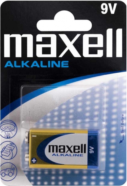 Maxell Alkaline 6LR61 9 Volt Blister Dikdörtgen Pil