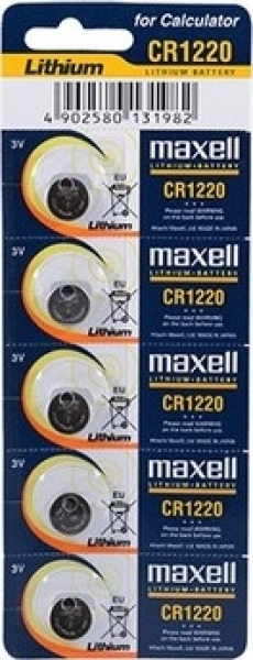 Maxell CR1220 5'li Düğme Pil