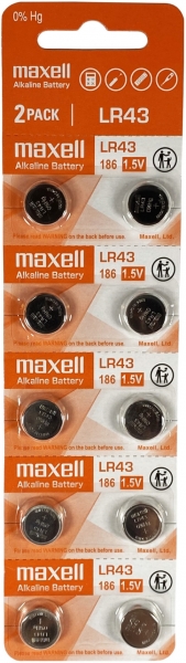 Maxell LR43 LR1142 186 10'lu Düğme Pil