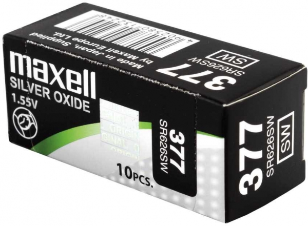 Maxell 377 SR626SW 10'lu Düğme Pil