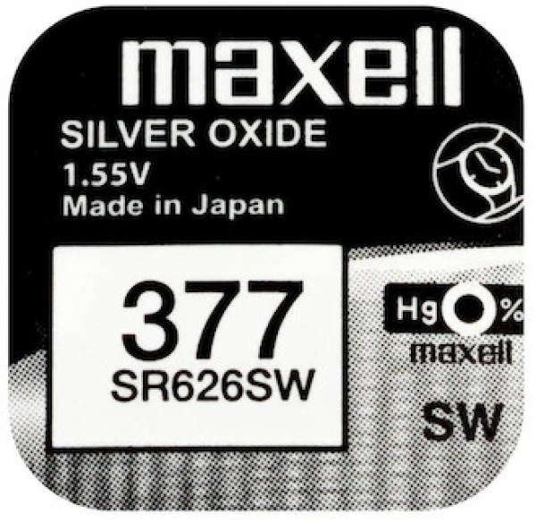 Maxell 377 SR626SW Düğme Pil