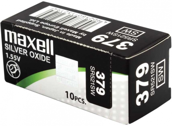 Maxell 379 SR521SW 10'lu Düğme Pil