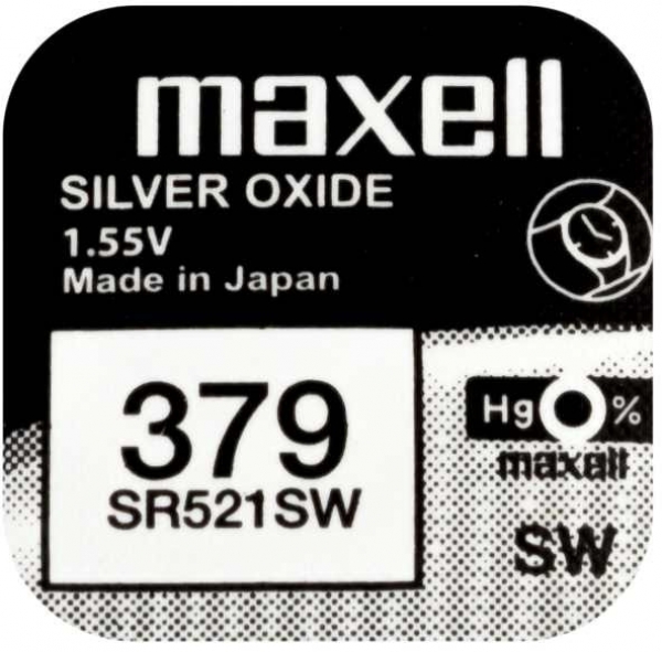 Maxell 379 SR521SW Düğme Pil