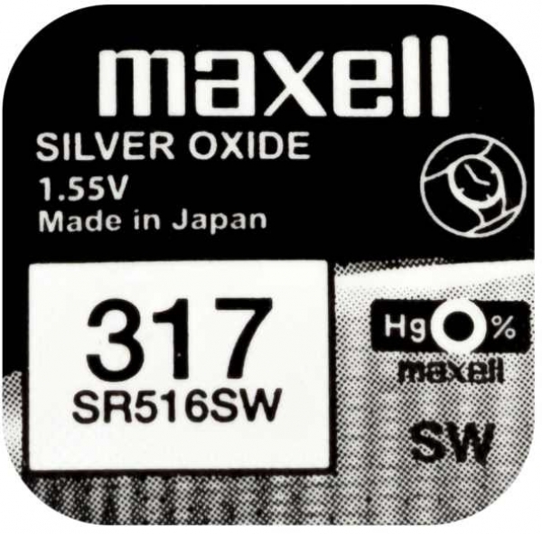 Maxell 317 SR516W Düğme Pil
