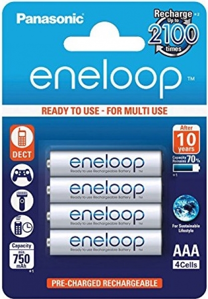 Panasonic Eneloop AAA 750 mAh 4'lü İnce Kalem Pil