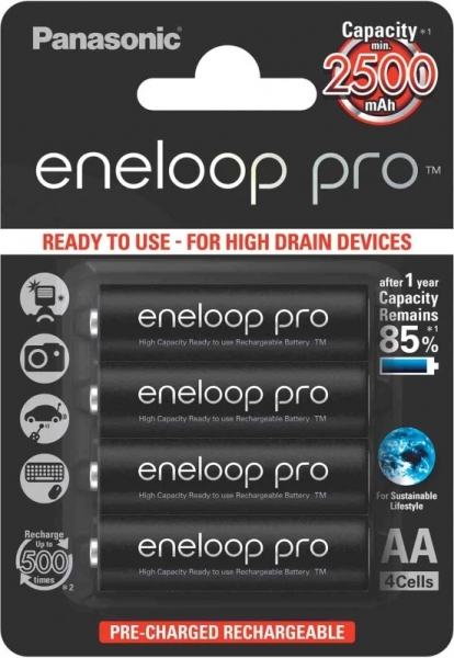 Panasonic Eneloop Pro AA 2500 mAh 4'lü Kalem Pil