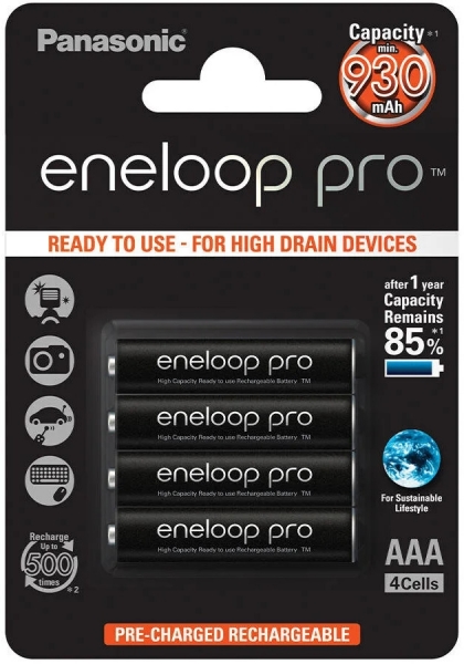 Panasonic Eneloop Pro AAA 930 mAh 4'lü İnce Kalem Pil