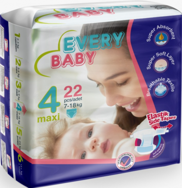 Every Baby 4 Beden 22 Adet Bebek Bezi