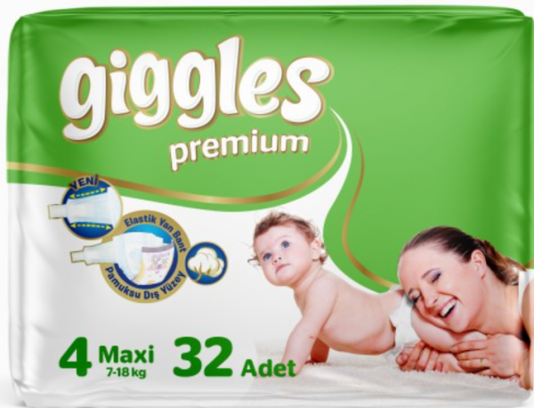Giggles Premium 4 Beden 32 Adet Bebek Bezi