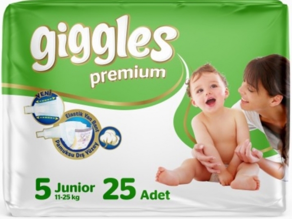 Giggles Premium 5 Beden 25 Adet Bebek Bezi