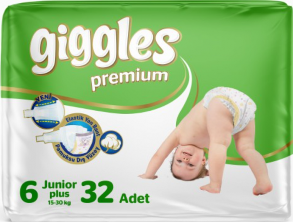 Giggles Premium 6 Beden 32 Adet Bebek Bezi