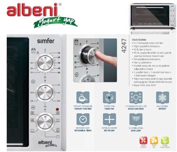 Simfer 4247 Albeni Mini Fırın