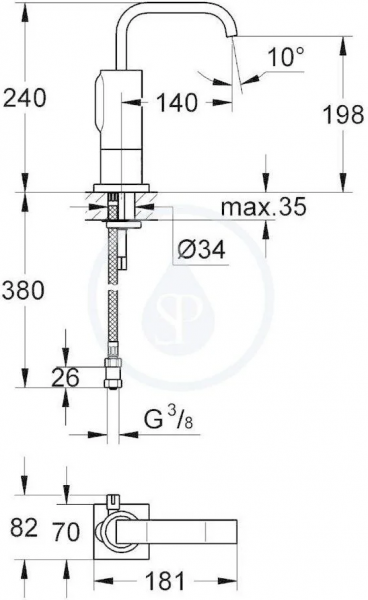 Grohe Allure E 36098000 Lavabo Bataryası