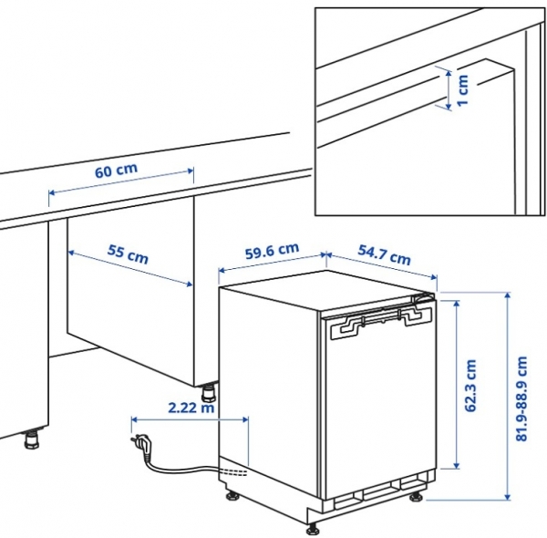 Ikea SMÄFRUSEN Buzdolabı