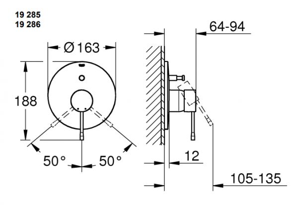 Grohe Essence 19285DA1 Duş Bataryası (Bakır)