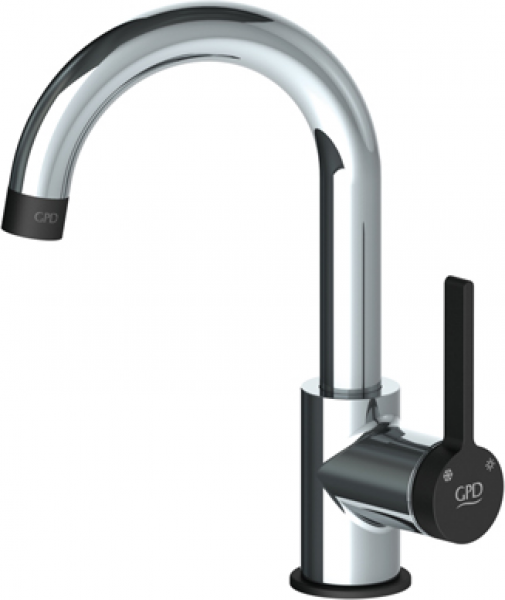 GPD Gildo MTL165-K-S Lavabo Bataryası (Krom / Siyah)
