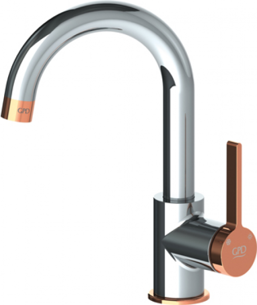GPD Gildo MTL165-K-R Lavabo Bataryası (Krom / Rose Gold)