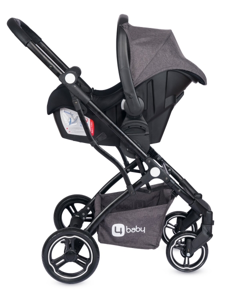 4 Baby Smart Plus Siyah Şase AB911 Travel Sistem Bebek Arabası