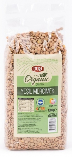Dola Organik Yeşil Mercimek 1 kg