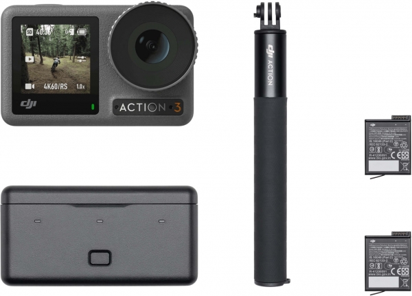 DJI Osmo Action 3 Adventure Combo Aksiyon Kamera (Kamera + Tripod)