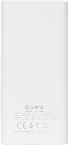 S-link G345 30000 mAh Powerbank