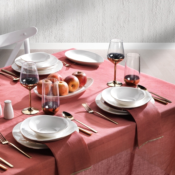 Schafer Dina ALT01 56 Parça Yemek Takımı (Altın)
