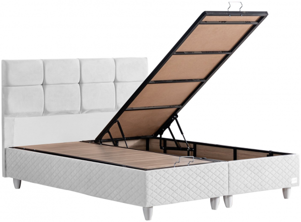 Setay Gümüş Real Pedli 160x200 Baza+Başlık+Yatak Seti