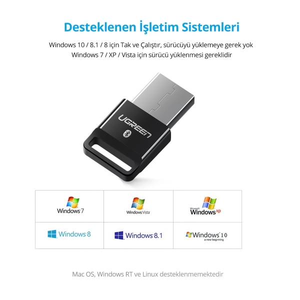 Ugreen USB Bluetooth 4.0 Bluetooth Adaptör