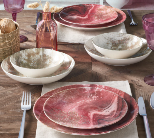 Güral Porselen Camelia 1528 24 Parça Yemek Takımı