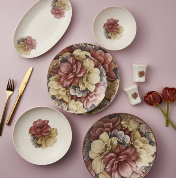 Güral Porselen Camelia 2794 30 Parça Yemek Takımı