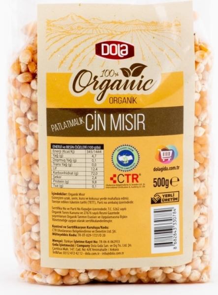 Dola Organik Patlatmalık Cin Mısır 500 gr
