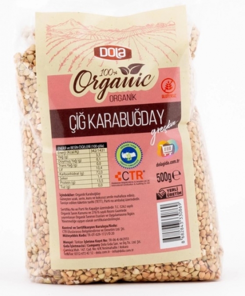 Dola Organik Çiğ Karabuğday Greçka 500 gr