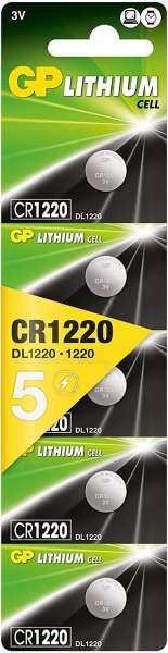 GP CR1220 5'li Düğme Pil