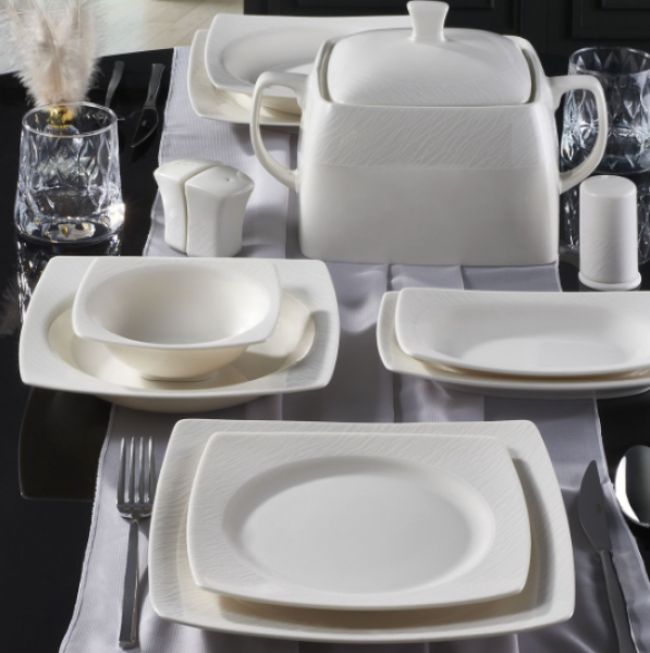Güral Porselen Caroline 6117 62 Parça Yemek Takımı